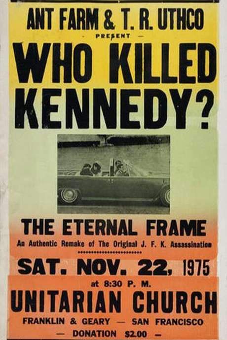 A video documenting a meticulously rehearsed reenactment of the John F. Kennedy assassination at Dealey Plaza, created by two San Francisco artist collectives—T.R. Uthco (Diane Andrews Hall, Doug Hall, Jody Procter) and Ant Farm (Chip Lord, Doug Michels, Curtis Schreier). The participants assume the roles of Kennedy, Jackie and others, delivering strikingly realistic detail. Interspersed commentary critiques America’s media obsession, noting that the iconic images of the assassination resist parody and illustrating how the event became a defining media spectacle.